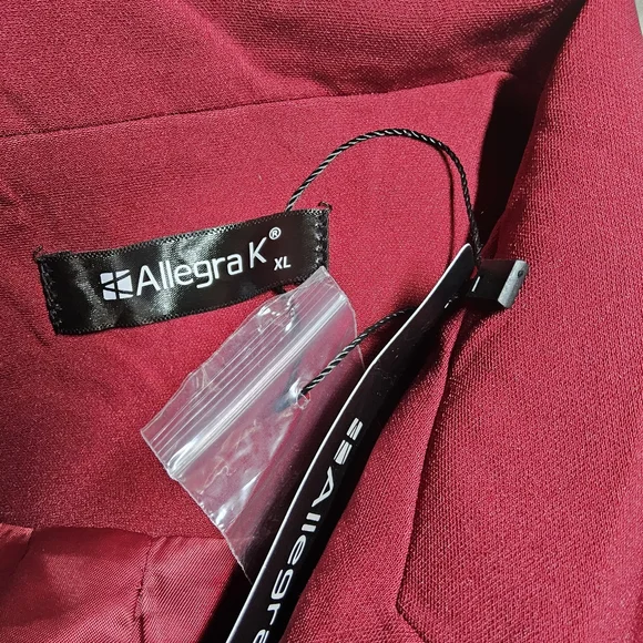 NWOT Size XL Allegra K Women's Dark Red/Burgandy Blazer - Picture 7 of 7